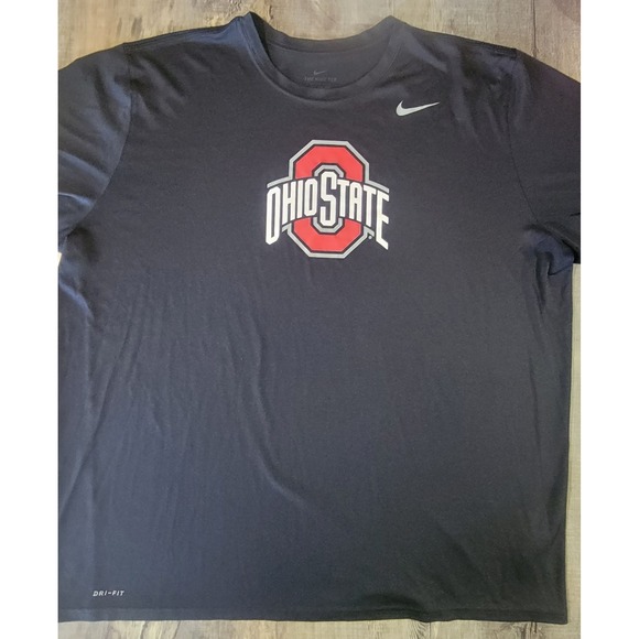 Ohio State Buckeyes Nike Tee Dri Fit T-Shirt Mens 4XL Black NCAA Football Shirt - Picture 1 of 7